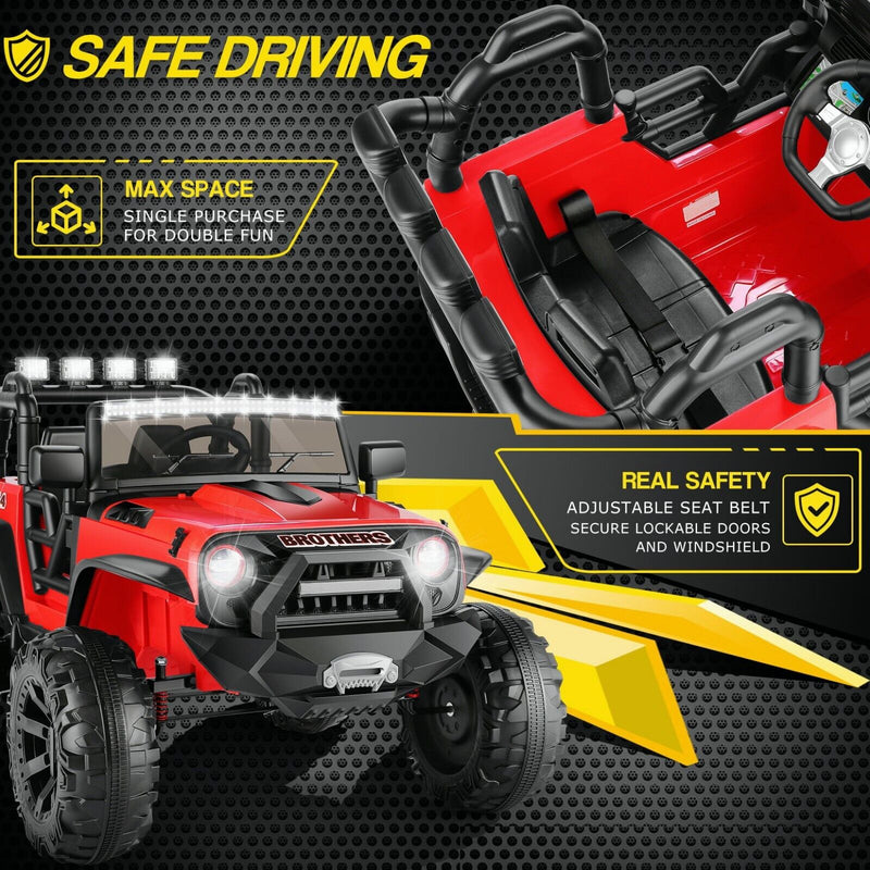 12V/24V Electric Jeep Truck ATV for Kids with Parent Remote Control - Fun and Safe Ride-On Toy