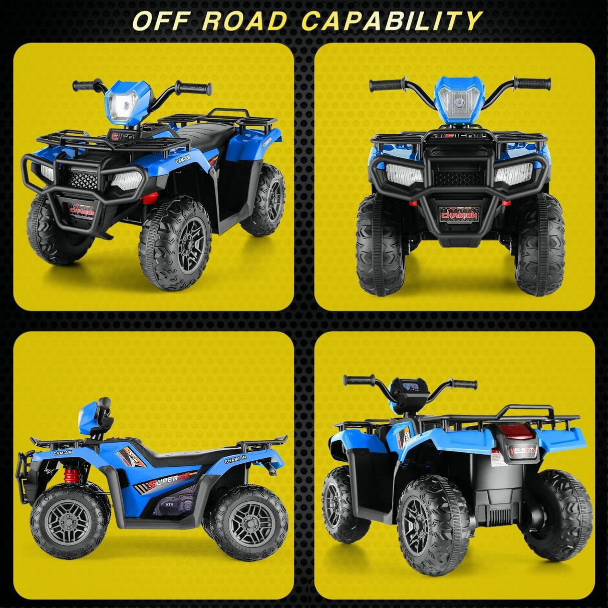 Electric 4 Wheeler ATV Car Jeep Truck for Kids - 12V/24V Battery Powered Ride-On Toy