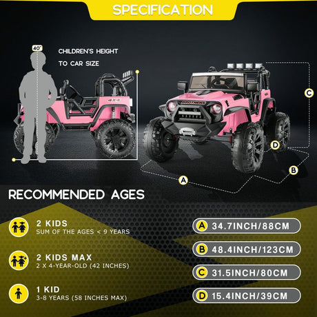 Electric 4 Wheeler ATV Car Jeep Truck for Kids - 12V/24V Battery Powered Ride-On Toy
