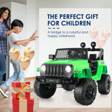 Electric Ride-On Jeep Truck for Kids: 12V/24V ATV Toy with Four-Wheel Drive