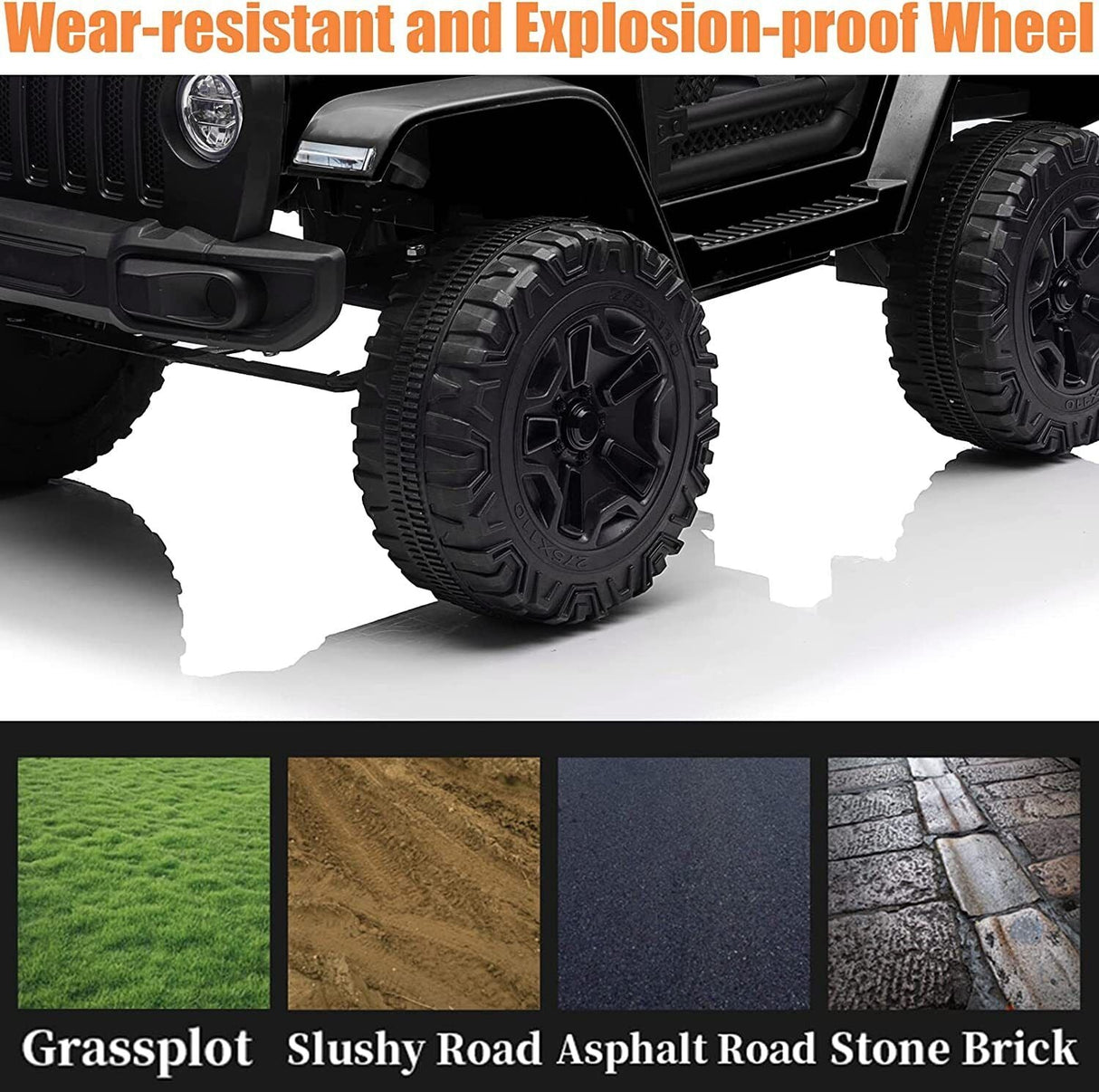 Electric Ride-On Jeep Truck for Kids: 12V/24V ATV Toy with Four-Wheel Drive