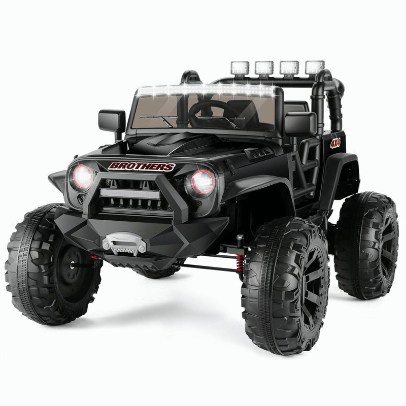 Electric Ride-On Jeep Truck for Kids: 12V/24V ATV Toy with Four-Wheel Drive