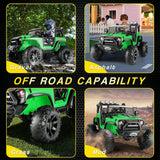 Electric Ride-On Jeep Truck for Kids: 12V/24V ATV Toy with Four-Wheel Drive
