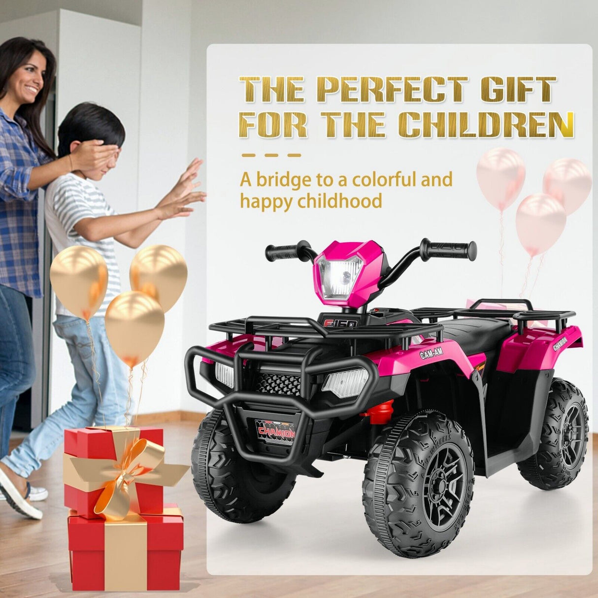 12V/24V Electric Jeep Truck ATV Ride-On Toy with Parental Remote Control for Kids