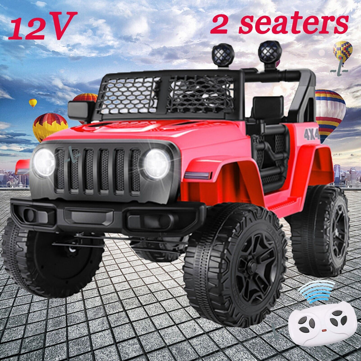 2-Seater Kids Electric Car with 2.4G Remote Control - 12V Ride-On Truck for Big Adventures