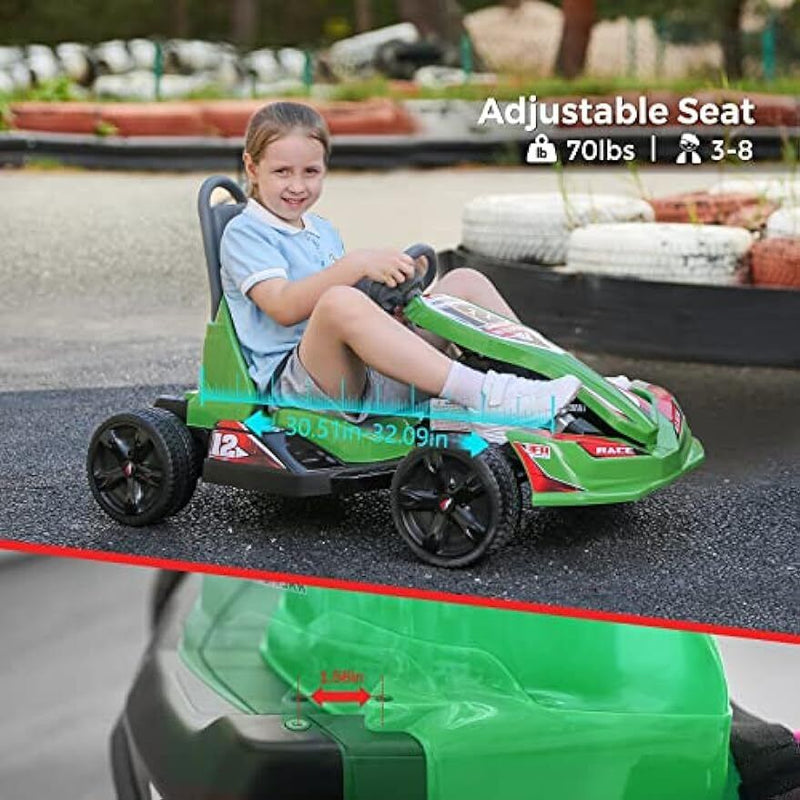 12V 2WD Electric Go Kart for Kids with Remote Control and Safety Belt