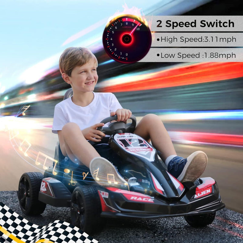 12V 2WD Electric Go Kart for Kids with Remote Control and Safety Belt