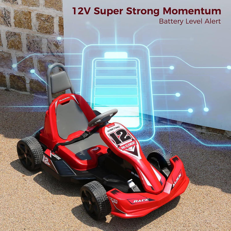 12V 2WD Electric Go Kart for Kids with Remote Control and Safety Belt