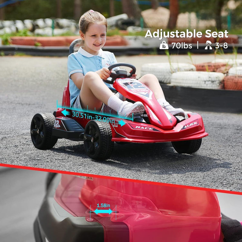 12V 2WD Electric Go Kart for Kids with Remote Control and Safety Belt
