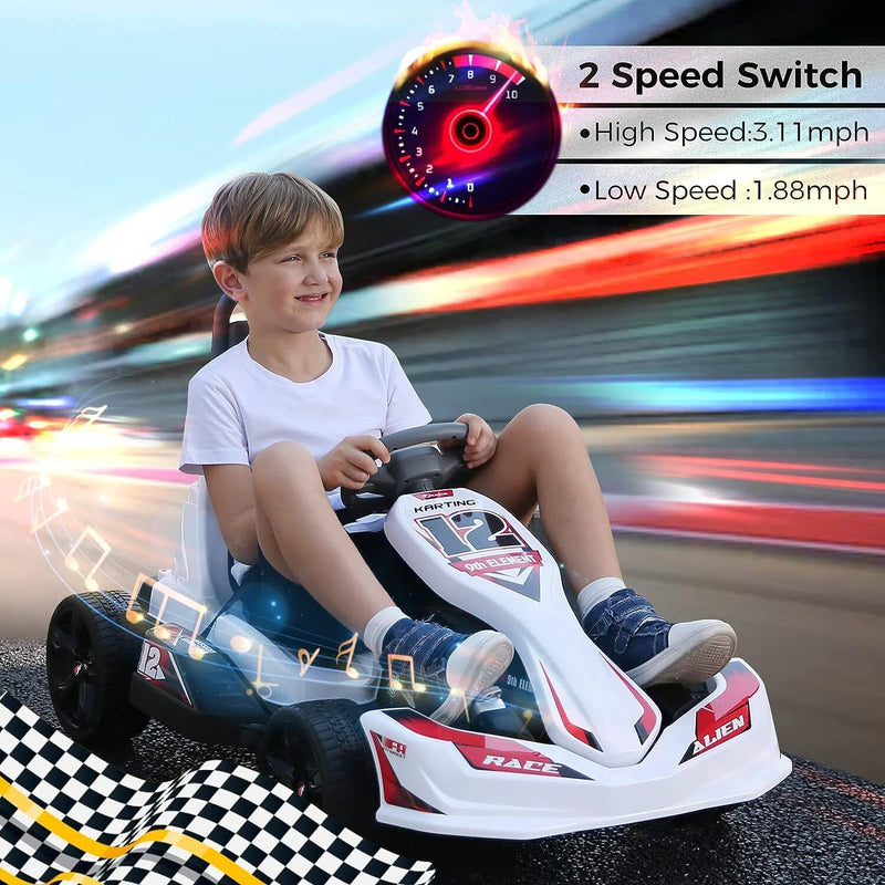 12V 2WD Electric Go Kart for Kids with Remote Control and Safety Belt
