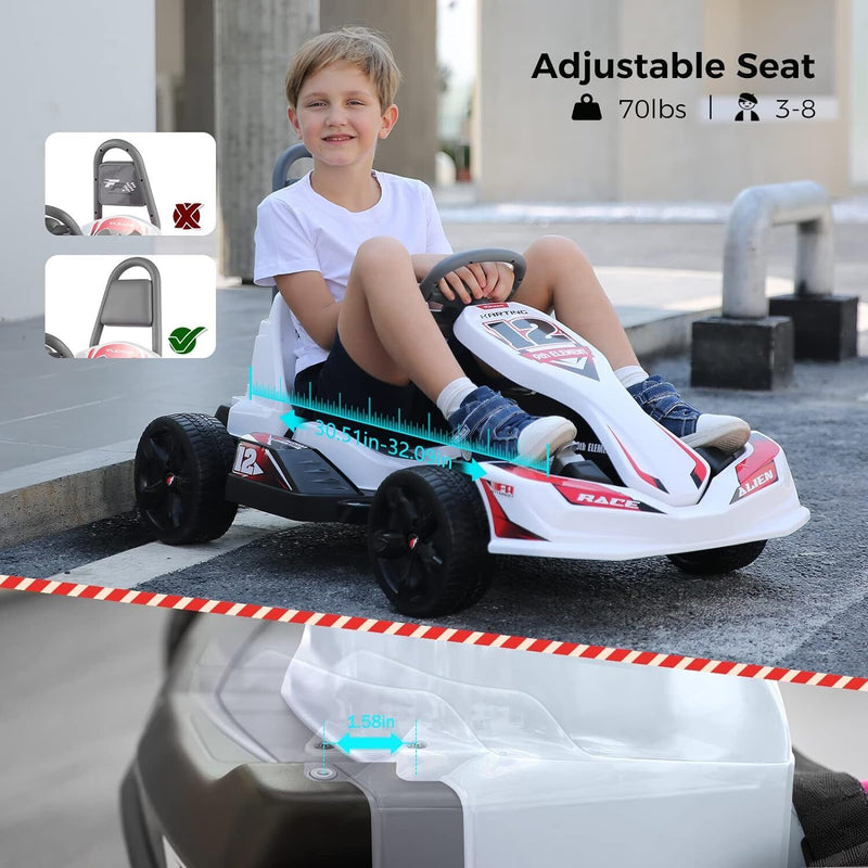 12V 2WD Electric Go Kart for Kids with Remote Control and Safety Belt