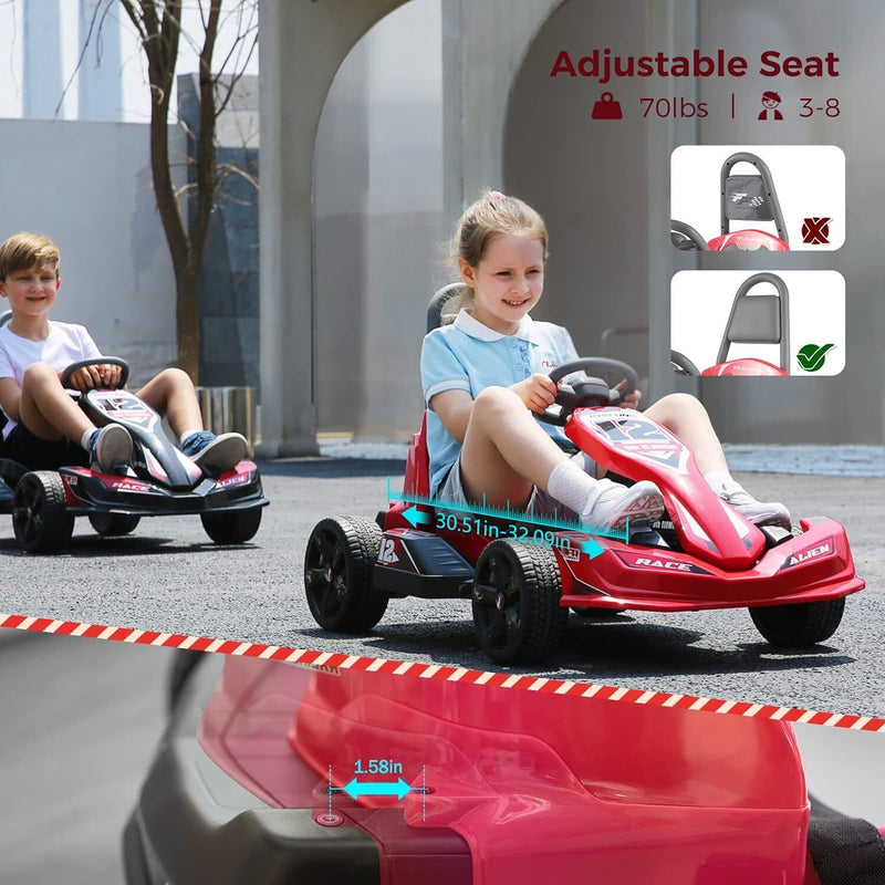 12V 2WD Electric Go Kart for Kids with Remote Control and Safety Belt