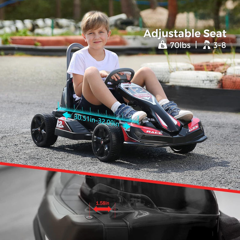 12V 2WD Electric Go Kart for Kids with Remote Control and Safety Belt