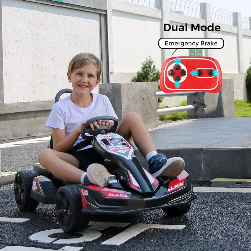 12V 2WD Electric Go Kart for Kids with Remote Control and Safety Belt