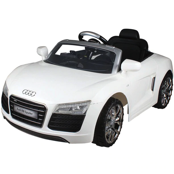 12V AUDI R8 Spyder Battery Powered SUV Ride On Car in Red and White