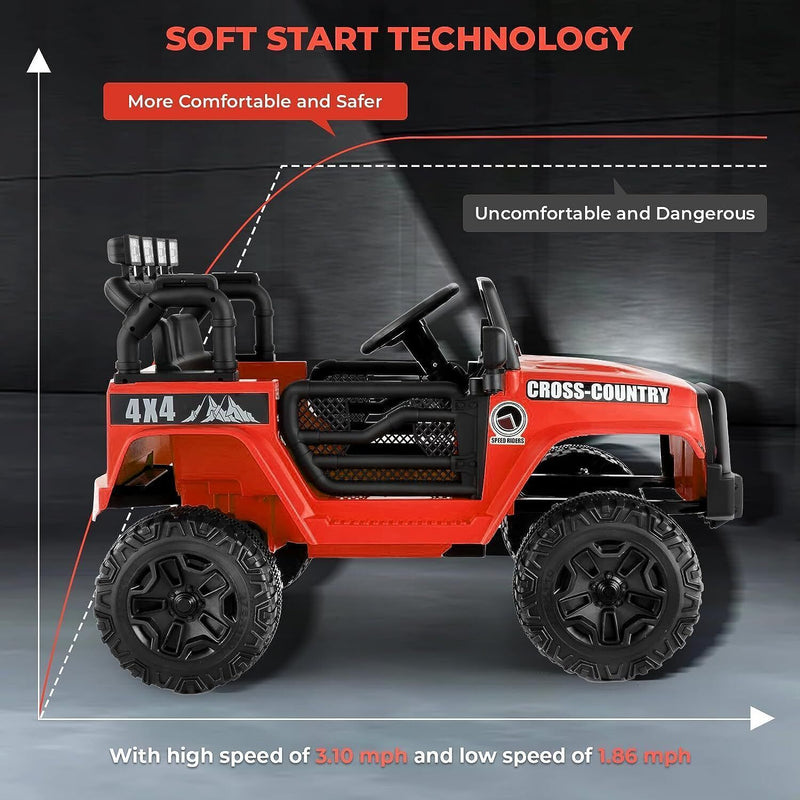 12V Electric Ride-On Truck for Kids with Remote Control - 2 Seater