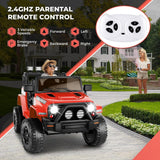 Electric Ride-On Car for Kids with Parent Remote Control and Music Player - 12V Truck Design