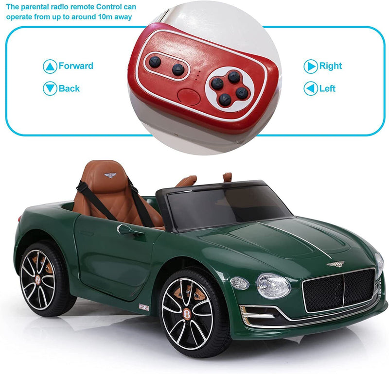 12V Bentley Style Electric Car for Kids with Remote Control and Seat