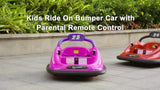 12V Battery Powered Electric Bumper Car for Kids with Dual Joystick Control