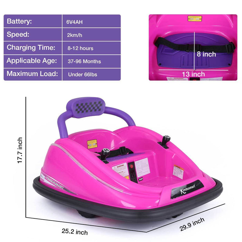 12V Battery Powered Electric Bumper Car for Kids with Dual Joystick Control