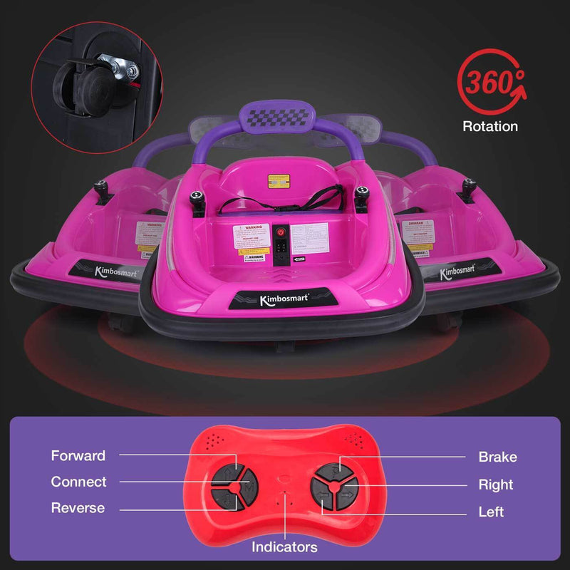 12V Battery Powered Electric Bumper Car for Kids with Dual Joystick Control