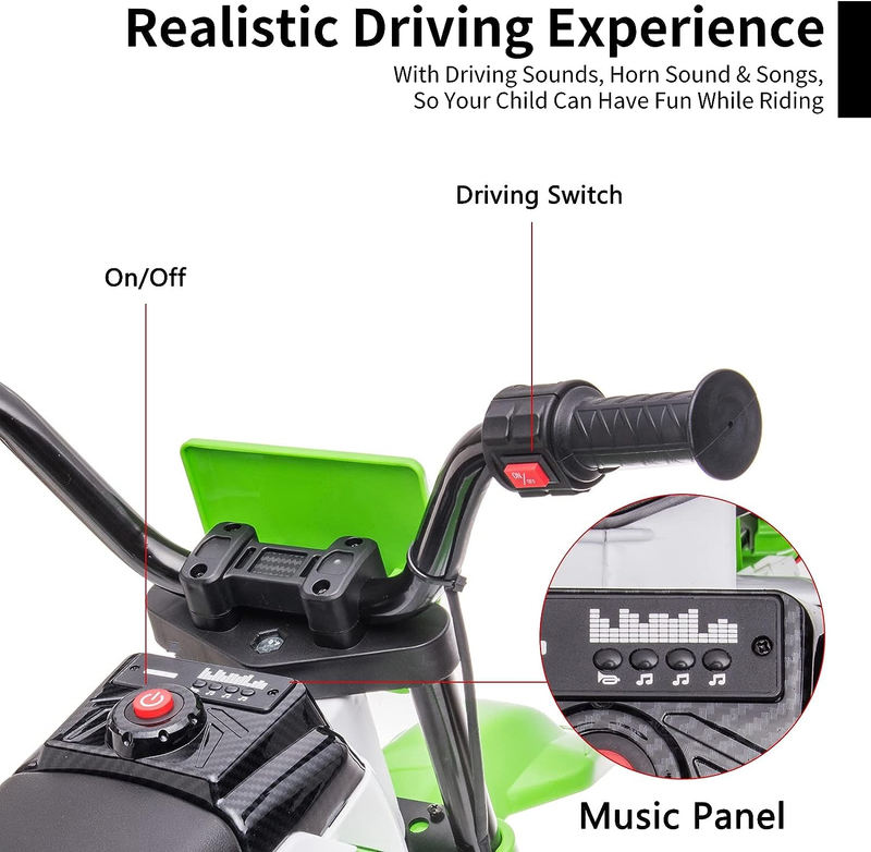 12V Battery Powered Electric Dirt Bike for Kids - The Perfect Ride-On Motorcycle for Young Riders!