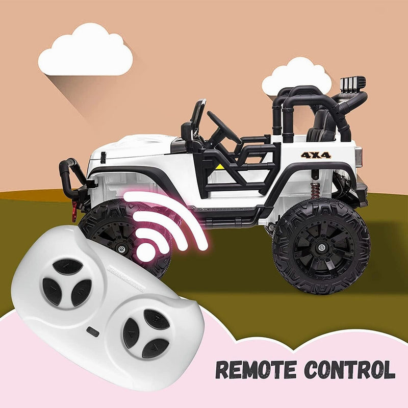 12V Battery Powered Electric Ride On Car with 2 Seats - Perfect for Kids 48.4 Large