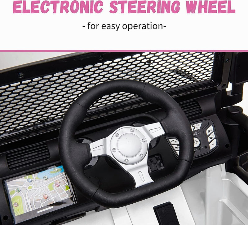 12V Battery Powered Electric Ride On Car with 2 Seats - Perfect for Kids 48.4 Large