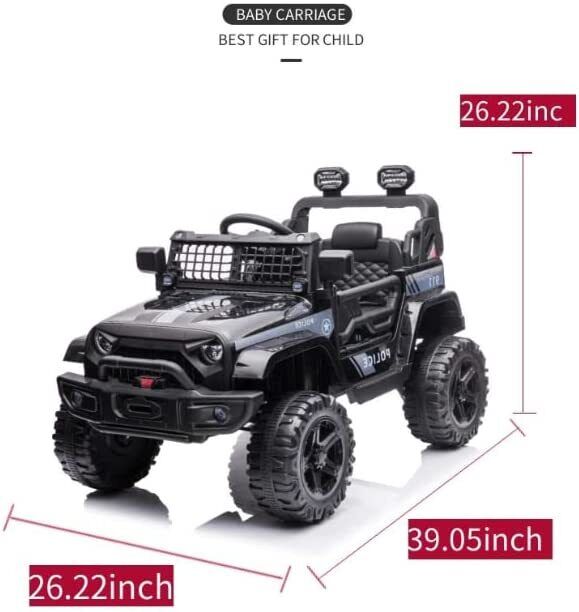 12V Battery Powered Electric Ride-On Truck with Remote Control and 3 Speeds for Kids