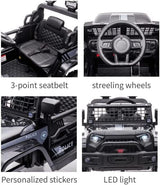 12V Battery Powered Electric Ride-On Truck with Remote Control and 3 Speeds for Kids