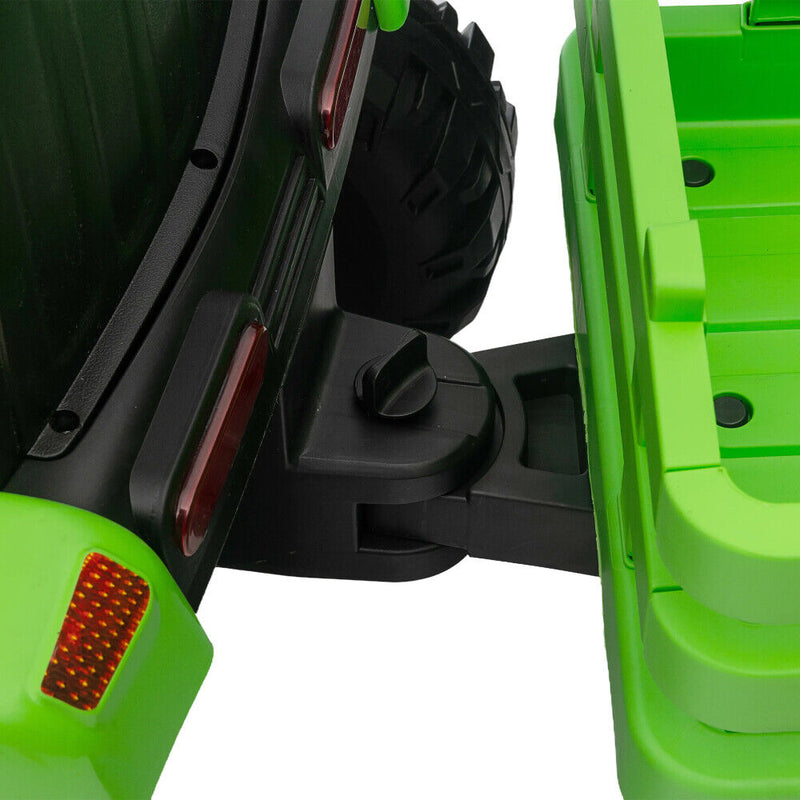 12V Battery Powered Electric Tractor Toy with Remote Control and Trailer Attachment