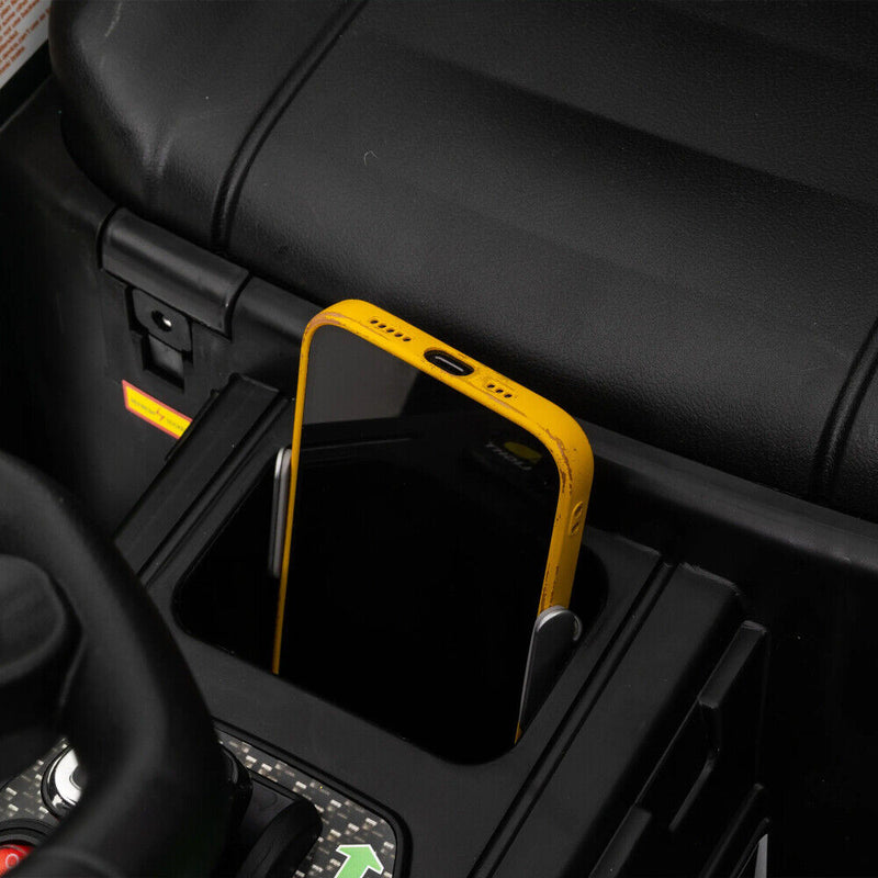 12V Battery Powered Electric Tractor Toy with Remote Control and Trailer Attachment