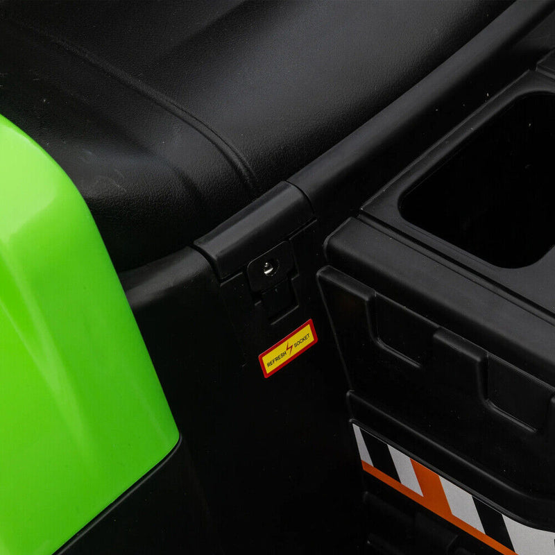 12V Battery Powered Electric Tractor Toy with Remote Control and Trailer Attachment