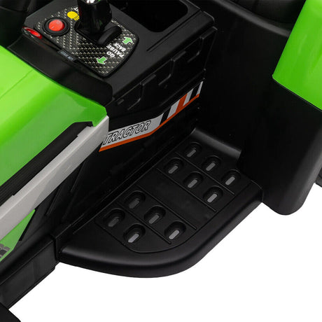 12V Battery Powered Electric Tractor Toy with Remote Control and Trailer Attachment