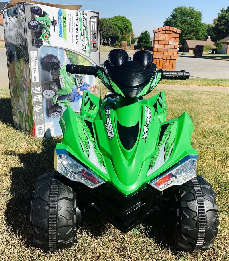 12V Battery-Powered Kids ATV with Realistic Sounds and Lights - Green