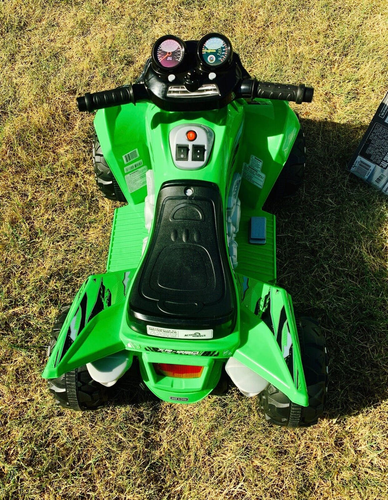 12V Battery-Powered Kids ATV with Realistic Sounds and Lights - Green