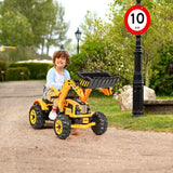 12V Battery Powered Kids Excavator Dumper Truck with Front Loader Digger