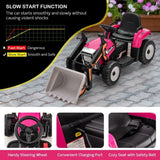 12V Battery-Powered Kids Excavator Toy with Adjustable Arm and Bucket