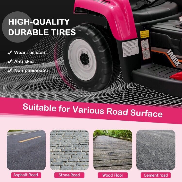 12V Battery-Powered Kids Excavator Toy with Adjustable Arm and Bucket