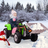 12V Battery-Powered Kids Excavator with Music, Headlight, Horn, and Remote Control