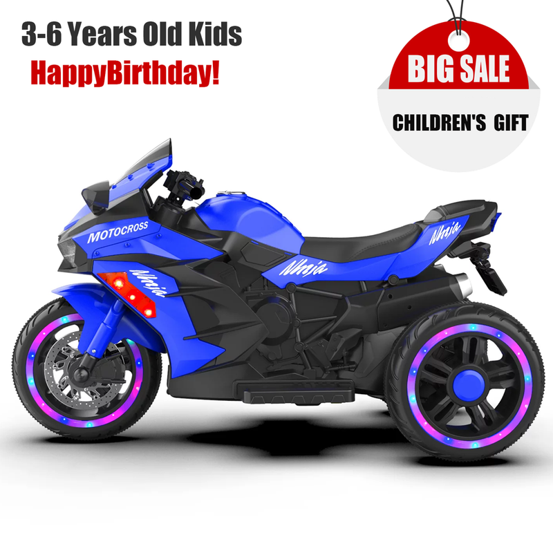 12V Battery Powered Kids' Motorcycle Ride-On Toy