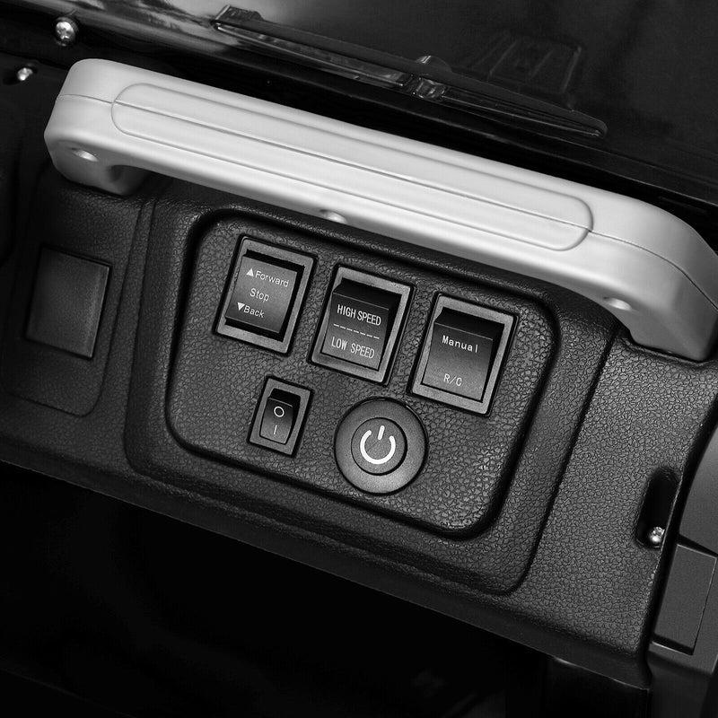 12V Battery Powered Kids Ride-On Truck with MP3, LED Lights, Remote Control, and Cover - Black