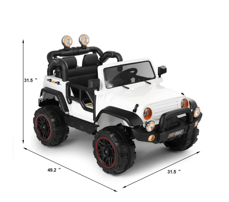 12V Battery Powered Kids Ride on Truck with Remote Control, MP3 Player, and LED Lights - Perfect Gift for Children