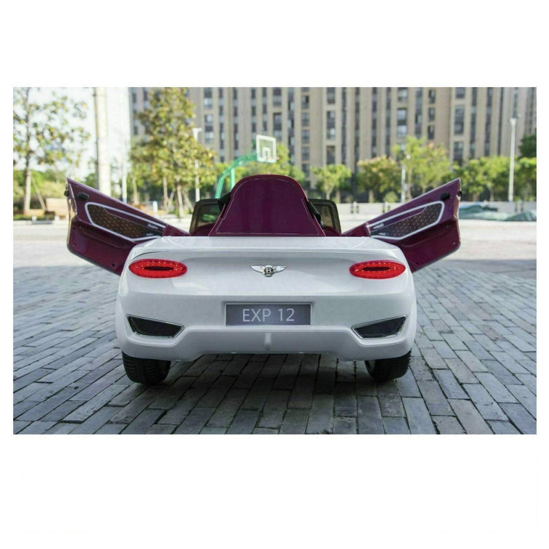 12V Battery Powered Ride-On Car for Kids Ages 2-8 with Parental Remote Control - White