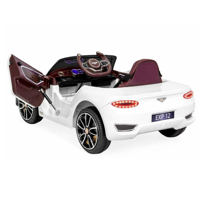 12V Battery Powered Ride-On Car for Kids Ages 2-8 with Parental Remote Control - White