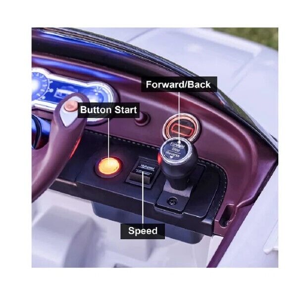 12V Battery Powered Ride-On Car for Kids Ages 2-8 with Parental Remote Control - White