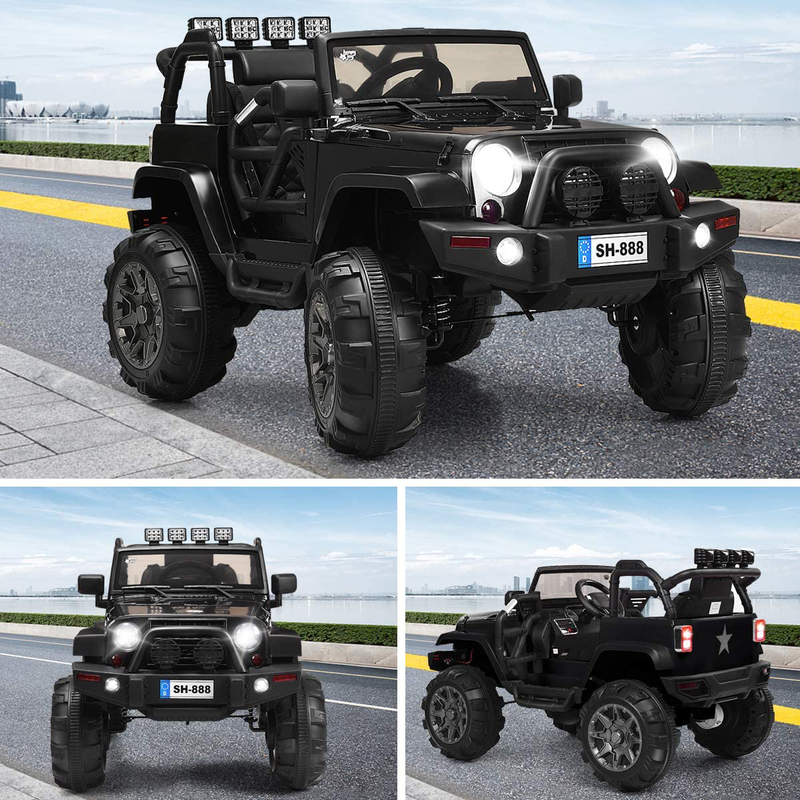 12V Battery Powered Ride-On Truck for Kids with Remote Control, LED Lights, and Music