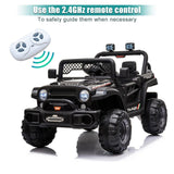 12V Battery Powered Ride On Truck with 2 Front LED Lights - Perfect Gift for Kids