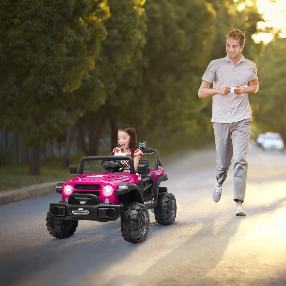 12V Battery Powered Ride On Truck with 2 Front LED Lights - Perfect Gift for Kids