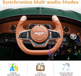12V Licensed Bentley Kids Electric Ride On Car with Remote Control and LED Lights